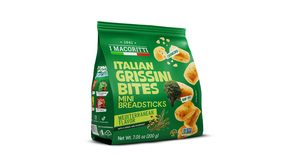 Italian Grissini Bites – Mediterranean Rosemary & Capers