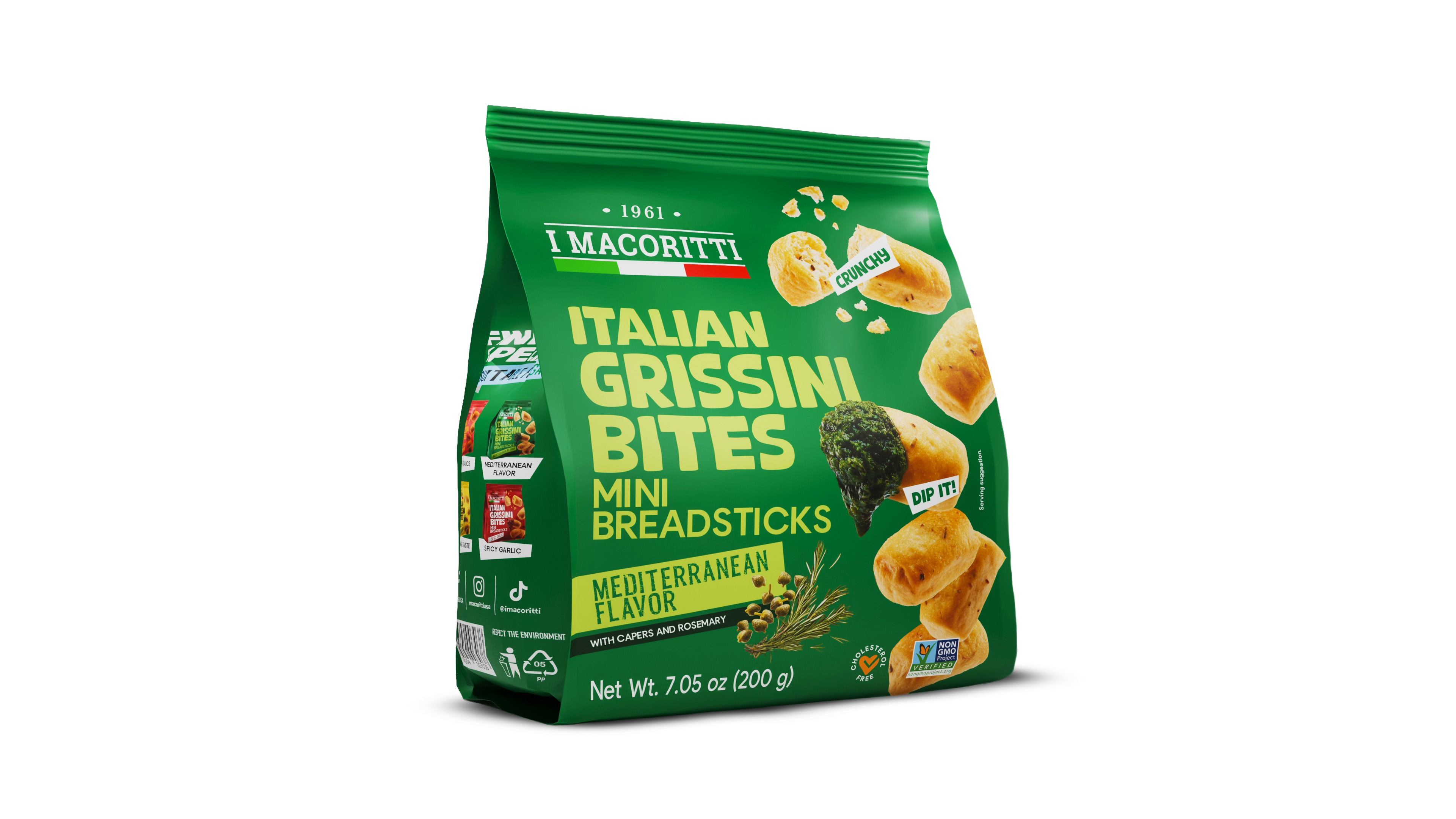 Italian Grissini Bites – Mediterranean Rosemary & Capers