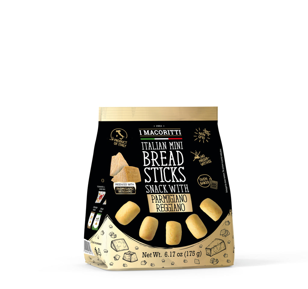 I Macoritti Italian Mini Breadsticks – Parmigiano Reggiano PDO - Pack of 12