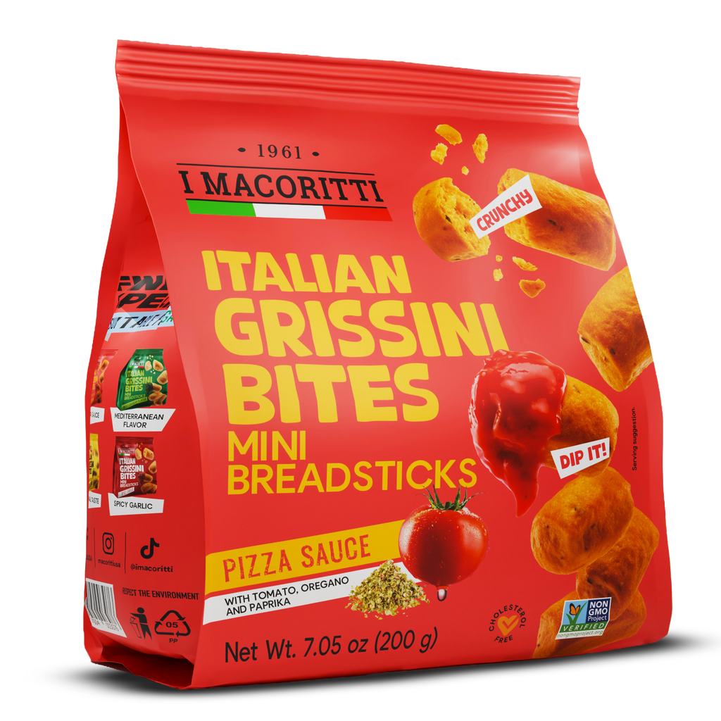 I Macoritti Grissini Bites – Pizza Sauce with Tomato, Oregano & Paprika - Pack of 12