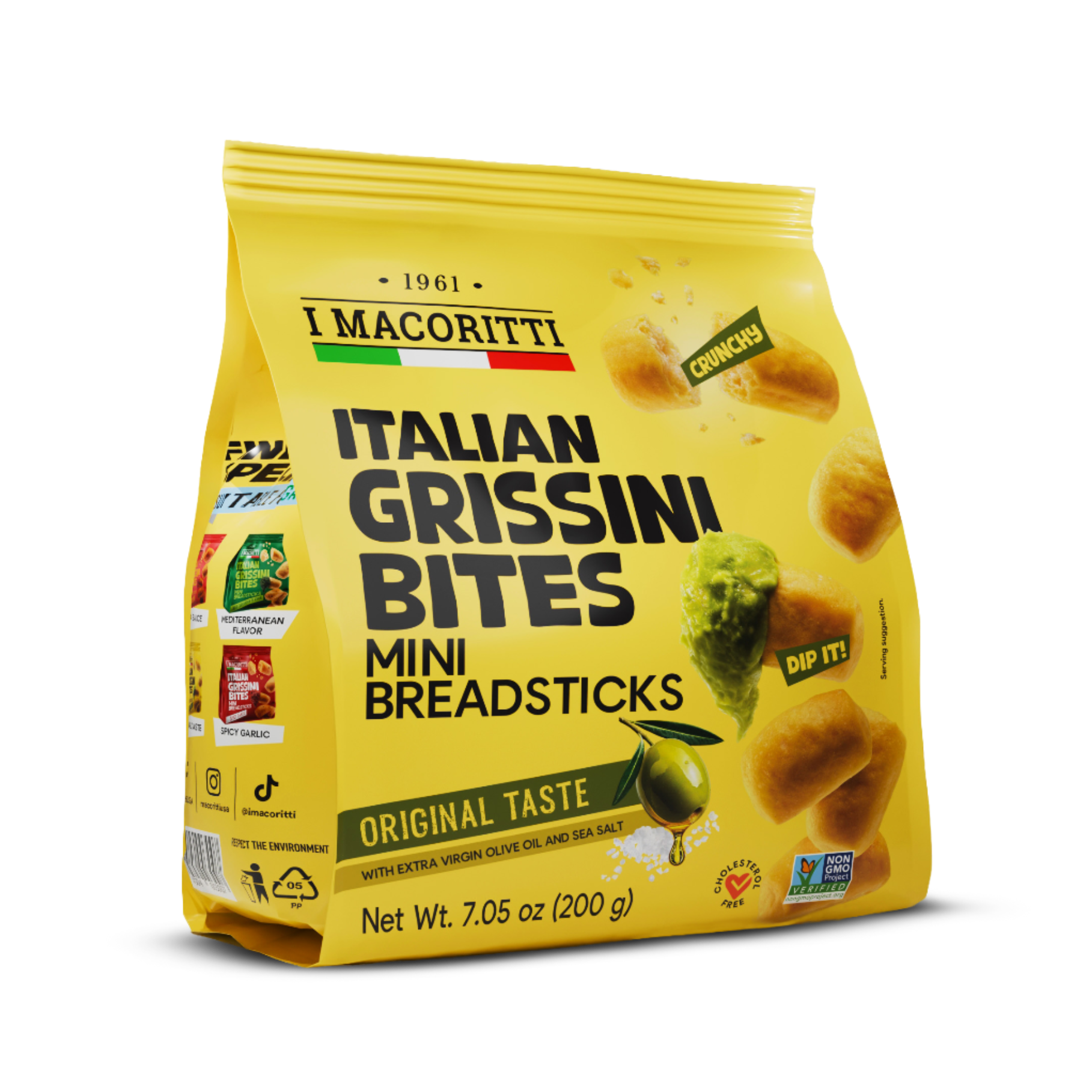 I Macoritti Italian Grissini Bites – Original Extra Virgin Olive Oil - Pack of 12