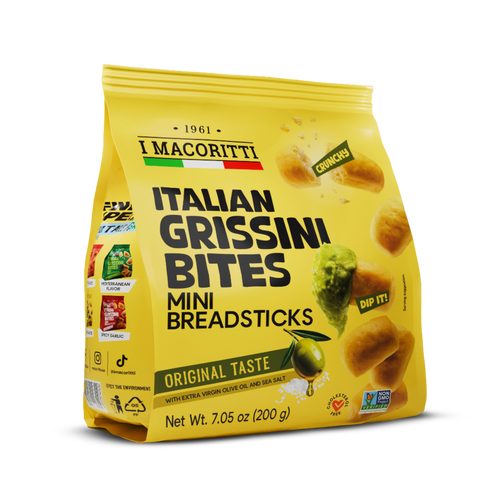 I Macoritti Italian Grissini Bites – Original Extra Virgin Olive Oil - Pack of 12