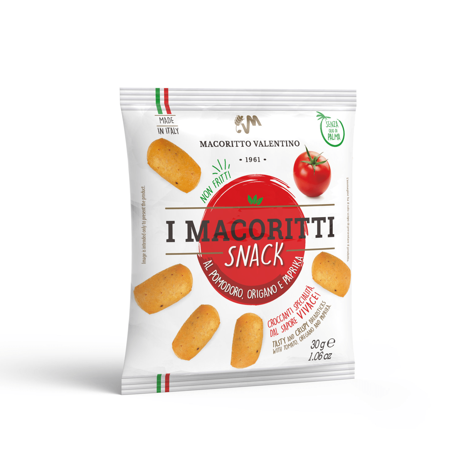 Italian Snack Mini Breadsticks – Tomato, Oregano & Paprika