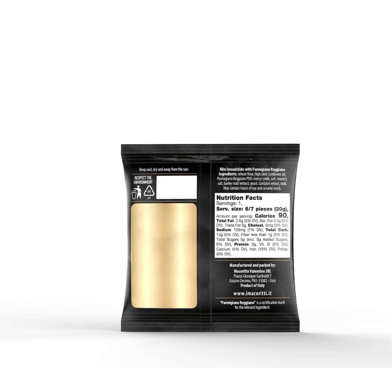 Italian Snack Mini Breadsticks – Parmigiano Reggiano PDO