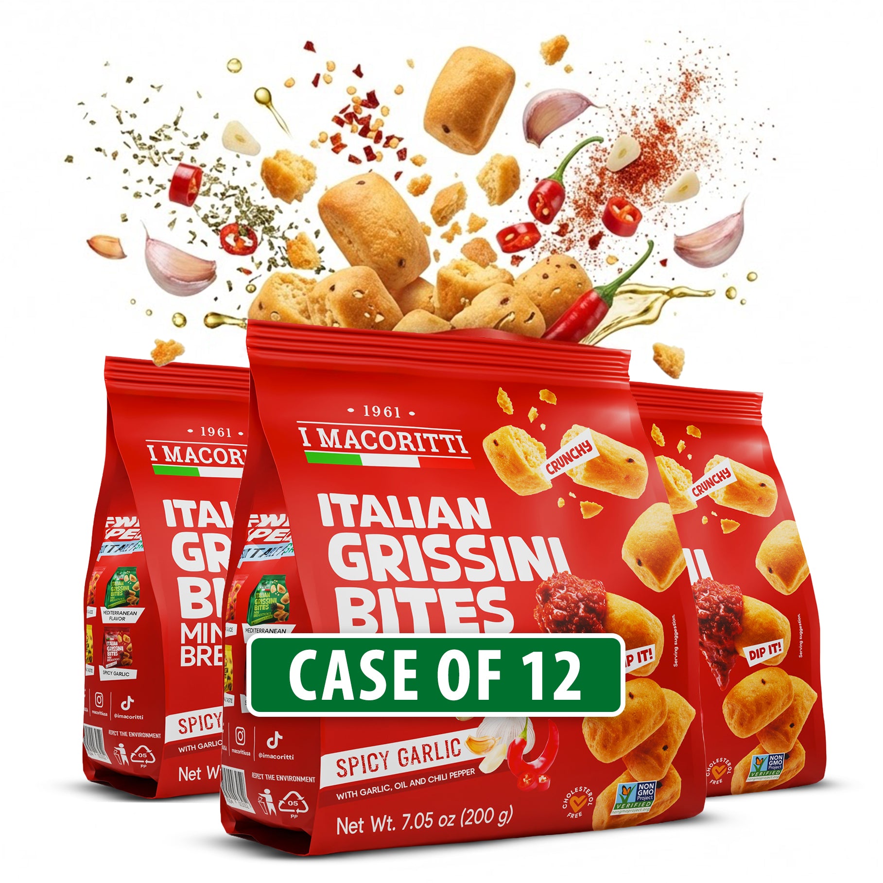 Spicy Garlic & Chili Pepper Breadsticks | I Macoritti USA - 12